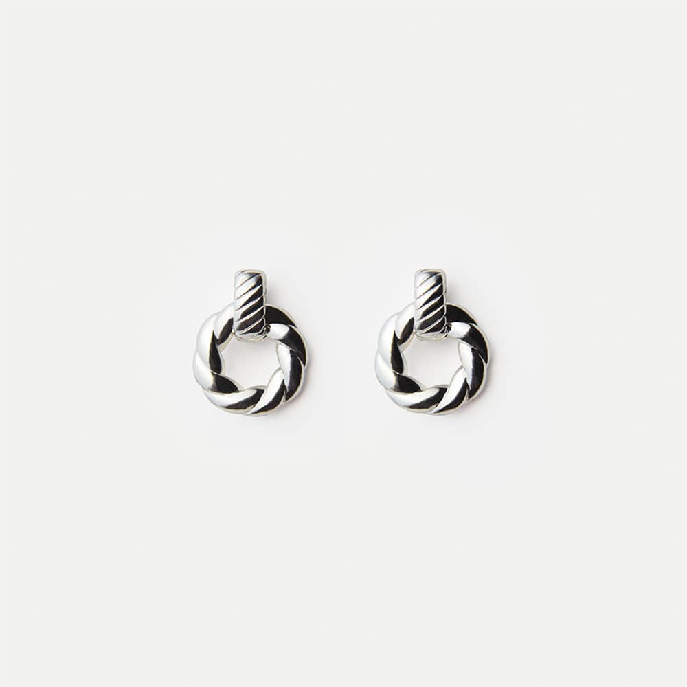 Silver Mini Knot Clip-on Stud Earrings | EARA