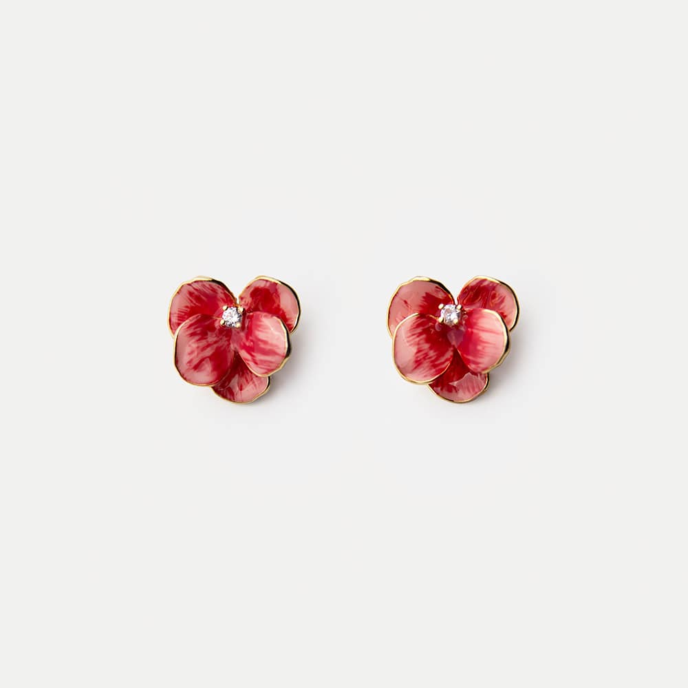 Ruby Petalia Clip-on Earrings | EARA