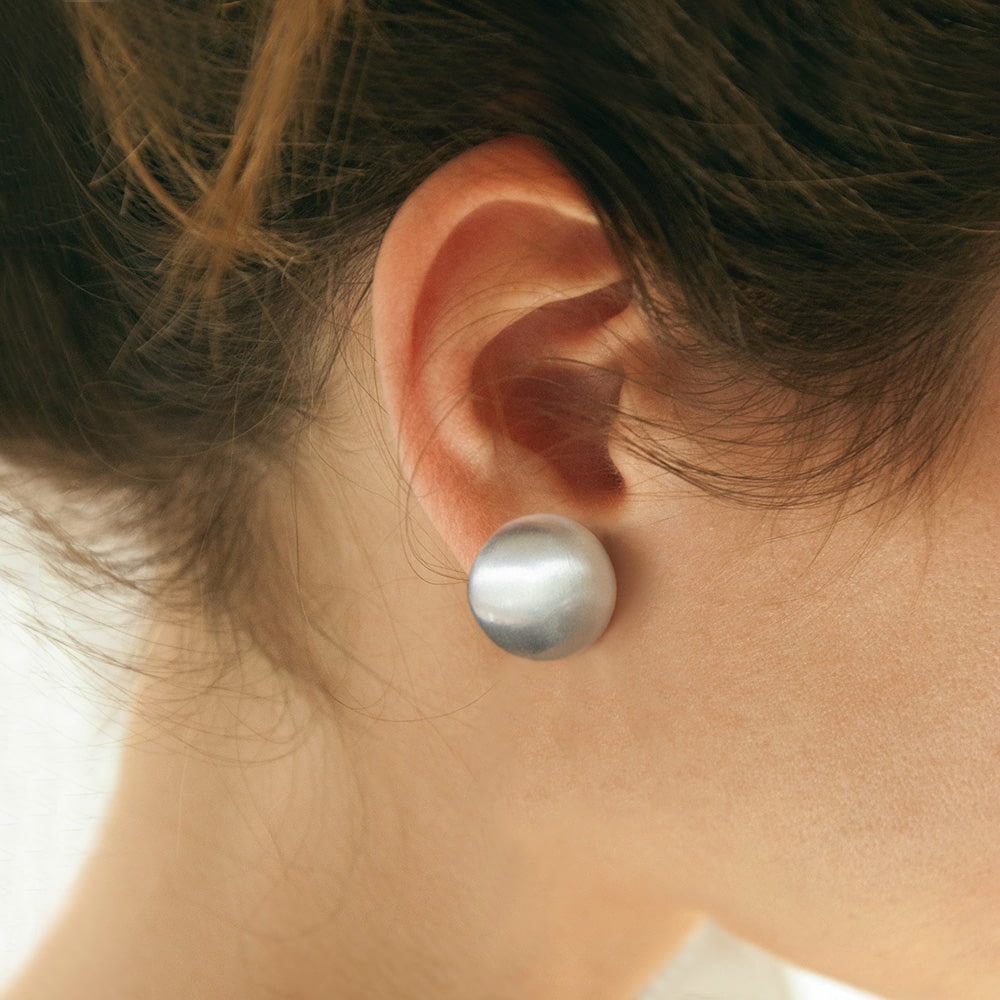 Silver Matte Clipon Stud Earrings EARA