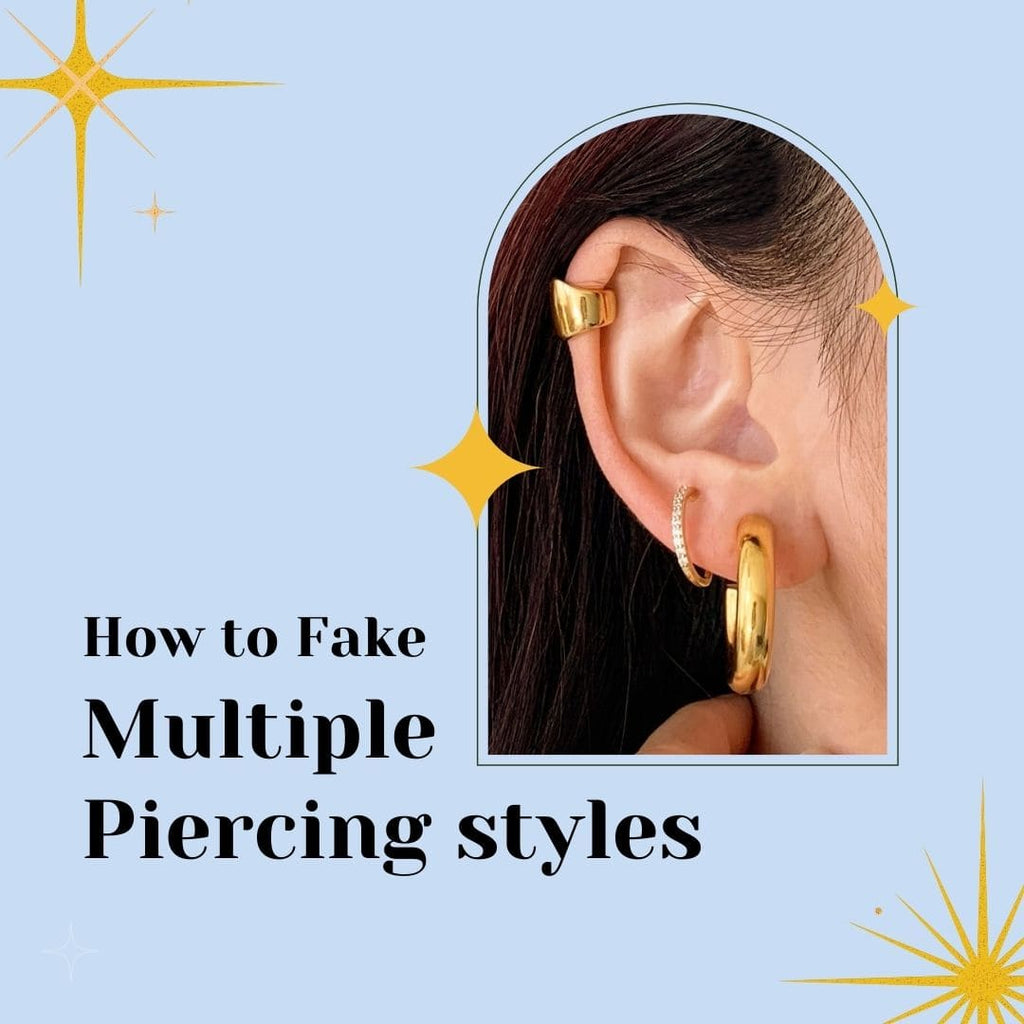 Fake multiple clearance piercing earrings