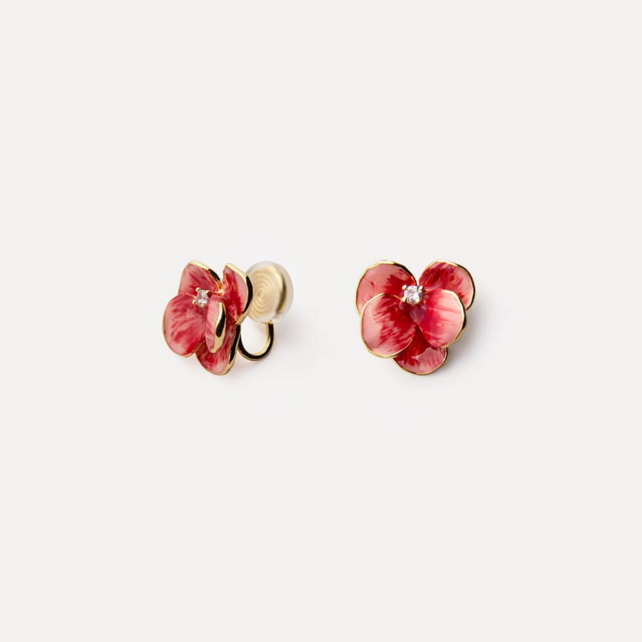 Ruby Petalia Clip-on Earrings