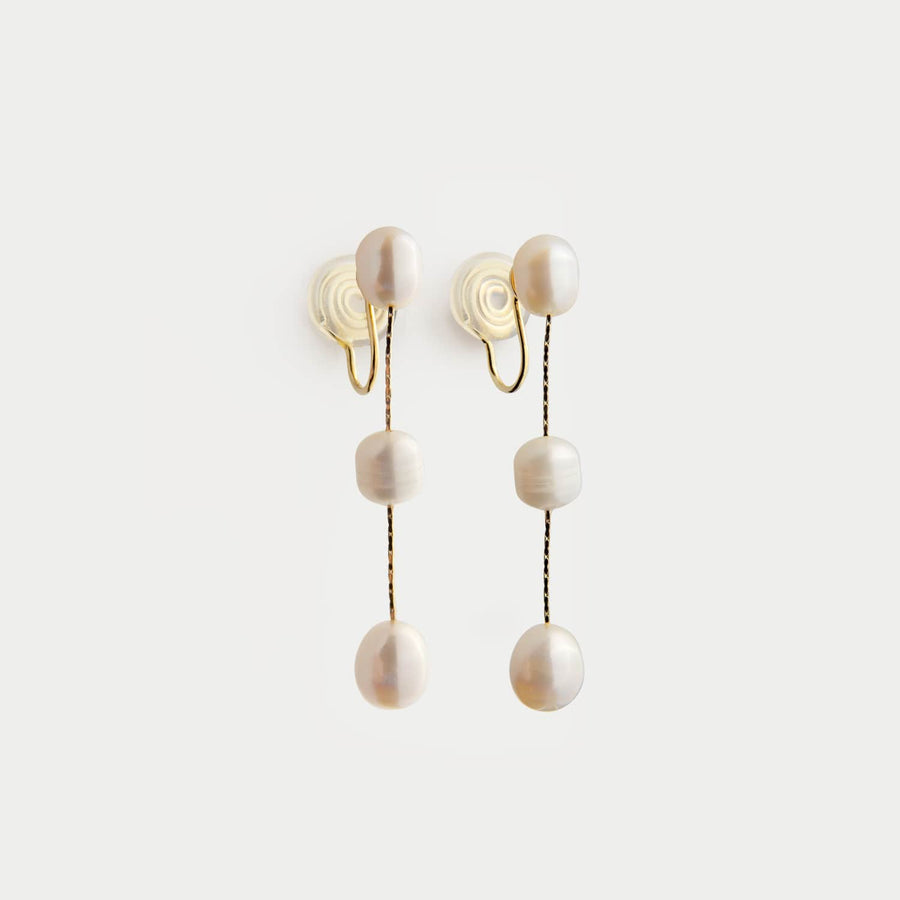 Mara Pearl Drop Clip-on Earrings