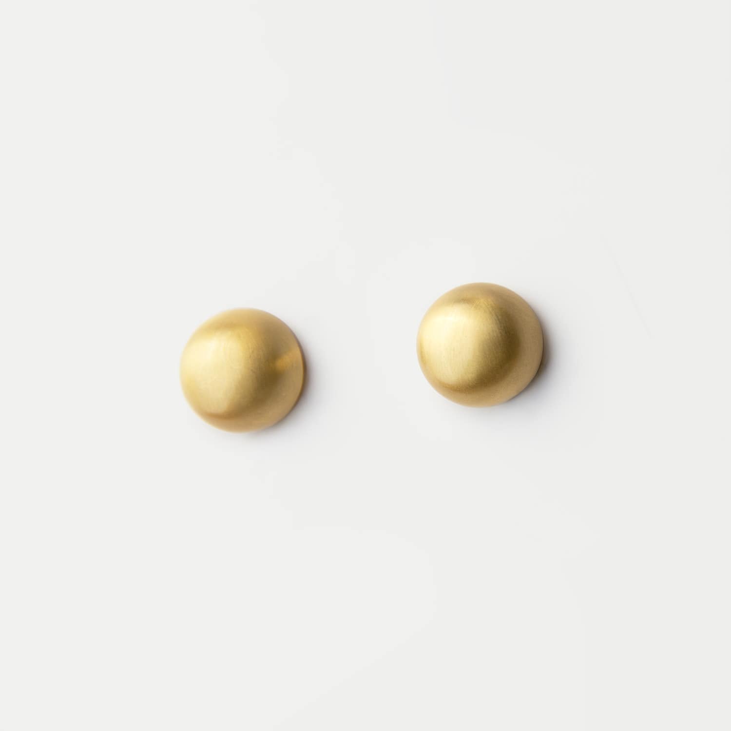 Gold Matte Clipon Stud Earrings EARA