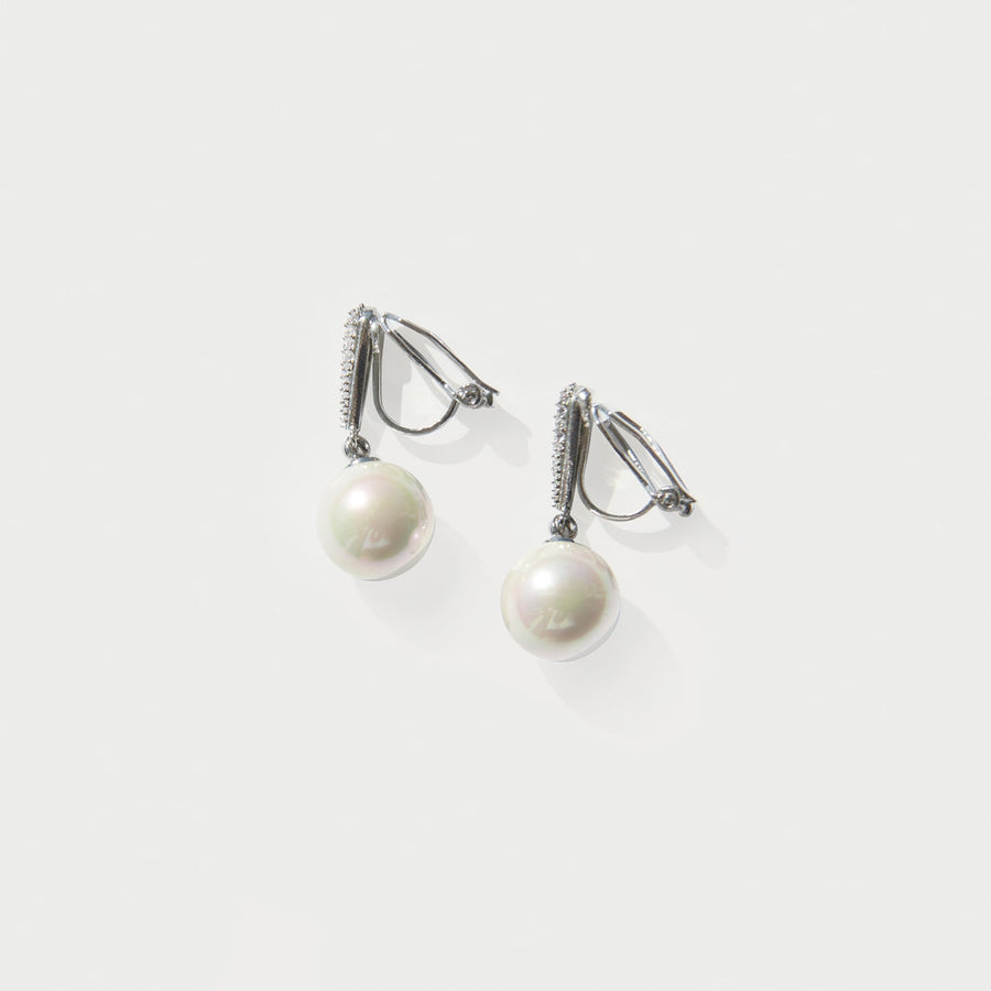 pearl clip on earrings, bridal collection EARA