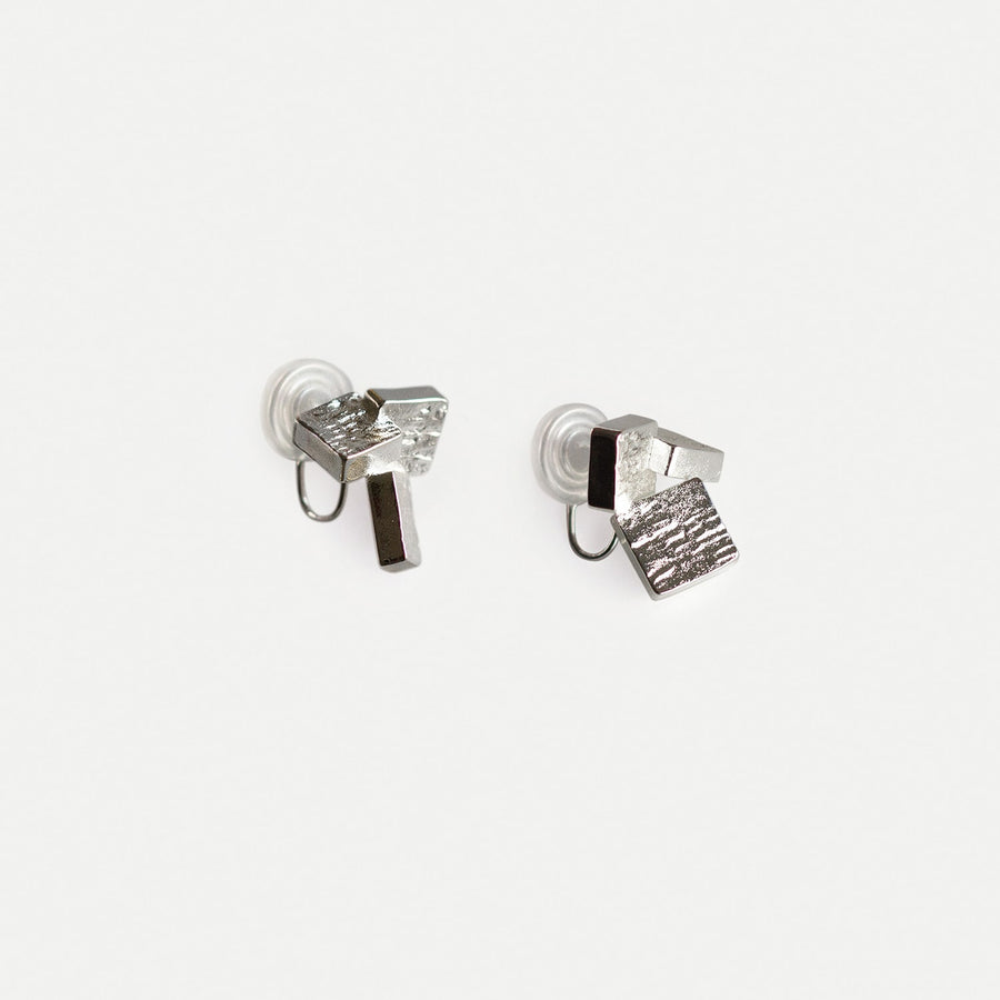 silver clip-on earrings EARA