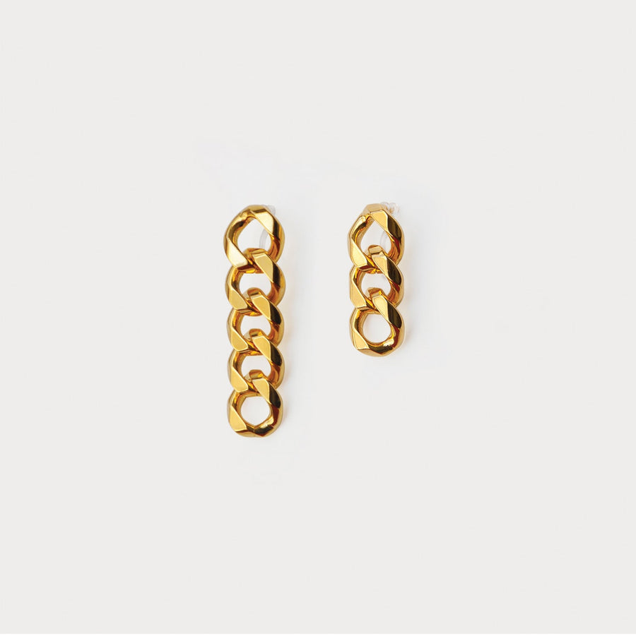 Curb Chain Clip-on Earrings in Gold - EARA